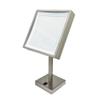 Whitehaus Freestanding LED Magnifying Mirror 6 Square Vanity Mirror with 5X Zoom, Touch-Activated Light, Brushed Nickel view 1