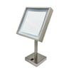 Whitehaus Freestanding LED Magnifying Mirror 6 Square Vanity Mirror with 5X Zoom, Touch-Activated Light, Brushed Nickel view 2