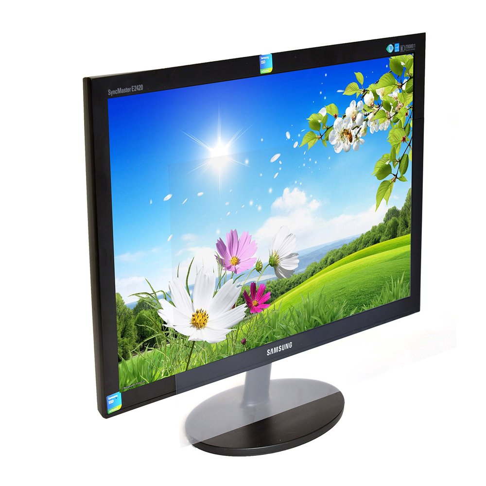 Anti Glare Matte Screen Protector for 22'' Widescreen Desktop Monitor. Screen Protector Dimensions 18.67''W x 11.65''H