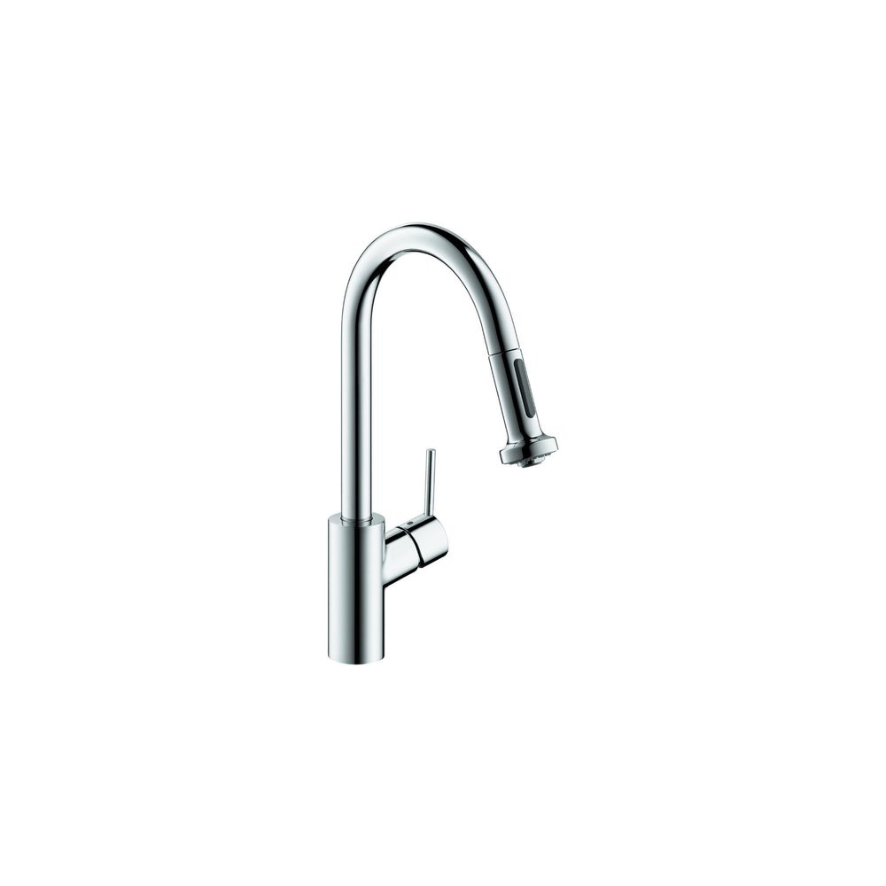 hansgrohe Talis S Chrome High Arc Kitchen Faucet, Kitchen Faucets with Pull Down Sprayer, Faucet for Kitchen Sink, Magnetic Docking Spray Head, Chrome 14877001