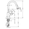 hansgrohe Talis S Chrome High Arc Kitchen Faucet, Kitchen Faucets with Pull Down Sprayer, Faucet for Kitchen Sink, Magnetic Docking Spray Head, Chrome 14877001 view 2