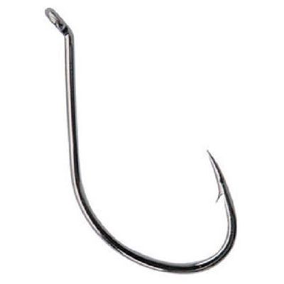 Mustad Ultra Point Dropshot Turned Up Eye Wide Gap Hook (Pack of 6), Black/Nickel, Size 6