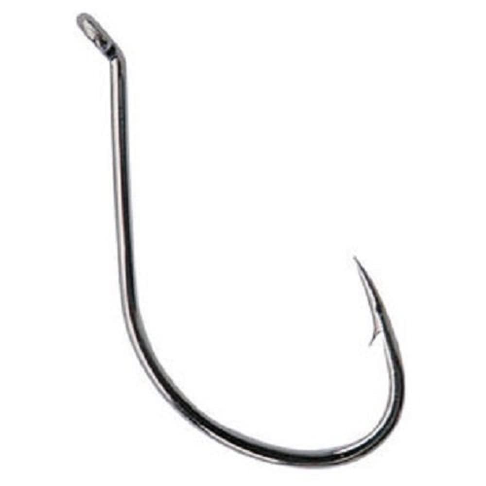 Mustad Ultra Point Dropshot Turned Up Eye Wide Gap Hook (Pack of 6), Black/Nickel, Size 6