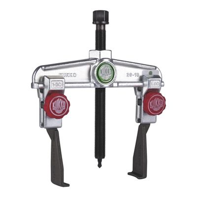 KUKKO 20-10+S - Extractor de rodamientos universal de 2 patas para espacios angostos con regulacin rpida (120x100 mm)