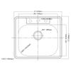 Dawn AST103 Top Mount Single Bowl Sink, Polished Satin view 2