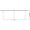 Dawn AST103 Top Mount Single Bowl Sink, Polished Satin view 3
