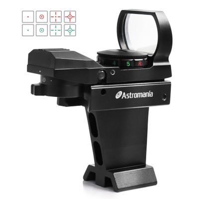 Astromania Red Dot Finderscope for Telescope Deluxe Finder, StarPointer Red Dot Sight Metal Reflex Finder Scope for Astronomical Telescope - Red Dot Viewfinder Finderscope with Dovetail Finder Bracket