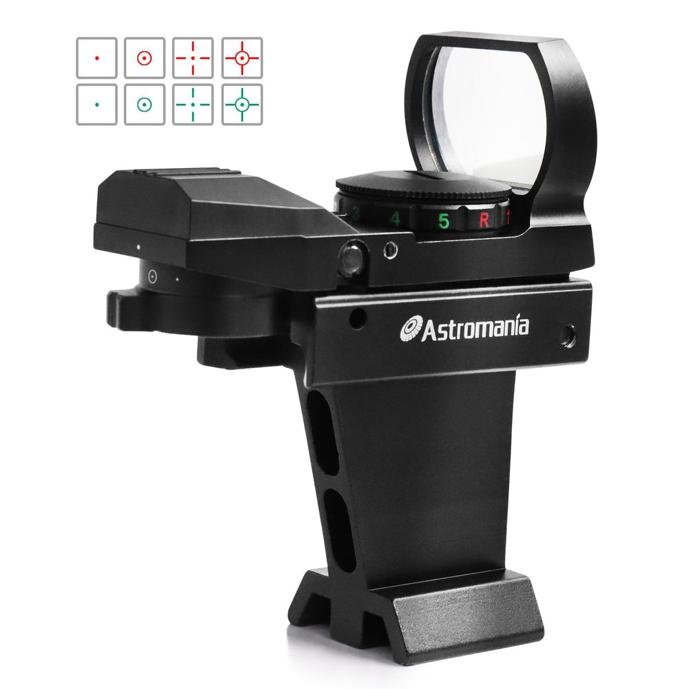 Astromania Red Dot Finderscope for Telescope Deluxe Finder, StarPointer Red Dot Sight Metal Reflex Finder Scope for Astronomical Telescope - Red Dot Viewfinder Finderscope with Dovetail Finder Bracket