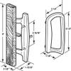 Prime-Line C 1204 Sliding Glass Door Handle Set  Replace Old or Damaged Door Handles Quickly and Easily  White Diecast, Mortise/Hook Style, Fits 3-15/16 In. Hole Spacing (1 Set) view 2