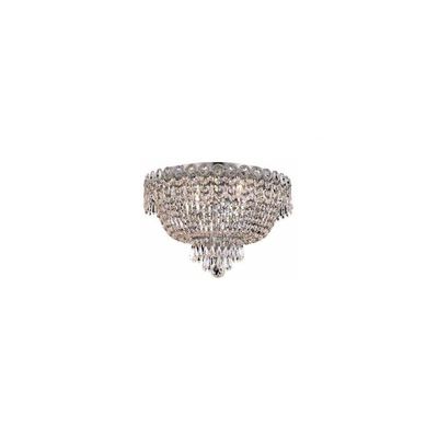Elegant Lighting Century - Four Light Flush Mount-Chrome Finish-Royal Cut Crystal Type