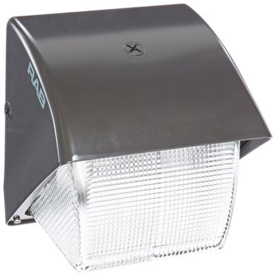 RAB Lighting WP1GF42 WP1 CFL Wallpack with Prismatic Glass Lens, Triple Type, Aluminum, 42W Power, 3200 Lumens, 277V, Bronze Color