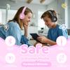 Mokata Headphones Kids Bluetooth 5.4 Wireless Play Time 68H Safe Volume Limit 85/94dB Over-Ear Foldable Headset,Fast Charging,with Aux Cord Built-in Mic for Toddler Child Pad Study Tablet Pink view 2