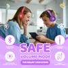 Mokata Headphones Kids Bluetooth 5.4 Wireless Play Time 68H Safe Volume Limit 85/94dB Over-Ear Foldable Headset,Fast Charging,with Aux Cord Built-in Mic for Toddler Child Pad Study Tablet Purple view 2