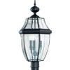 Sea Gull Lighting 8239-12 Lancaster Outdoor Post Lantern Outside Fixture, 24'' Height, Black view 1