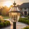 Sea Gull Lighting 8239-12 Lancaster Outdoor Post Lantern Outside Fixture, 24'' Height, Black view 2