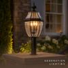Sea Gull Lighting 8239-12 Lancaster Outdoor Post Lantern Outside Fixture, 24'' Height, Black view 3