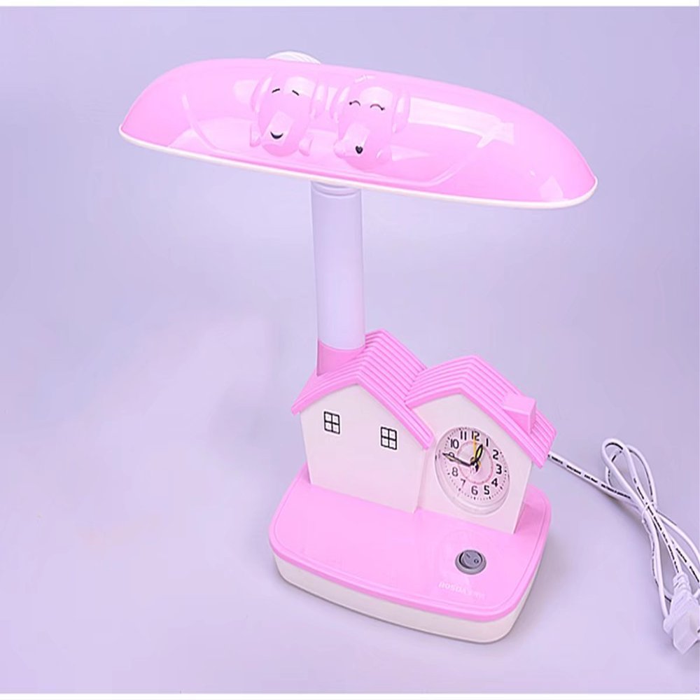 LIN XIAO HAO mayu LED Eye Protection Lamp Children Learn to Read The Desk Lamp Bedside Lamp with Alarm Clockc