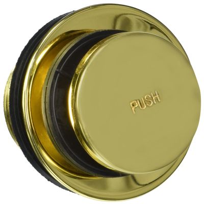 Jaclo 531-PB Single Hole Toe Control Drain Strainer, Polished Brass