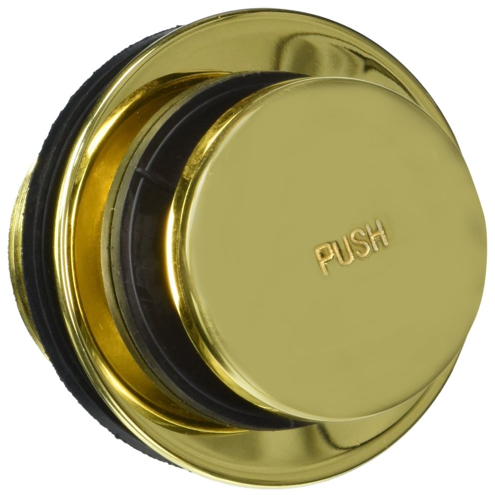 Jaclo 531-PB Single Hole Toe Control Drain Strainer, Polished Brass