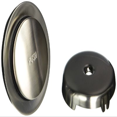 Jaclo 531-SN Single Hole Toe Control Drain Strainer, Satin Nickel