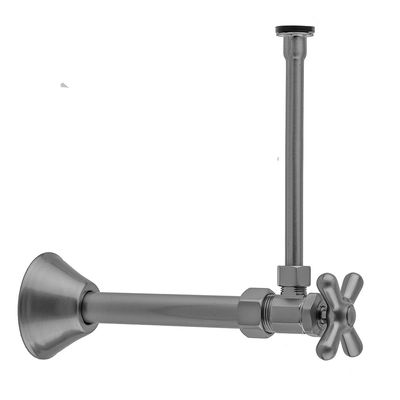 Jaclo 5812X-72CT-SN Angle Valve Kit with CVR Tube, 5/8" x 3/8", Satin Nickel