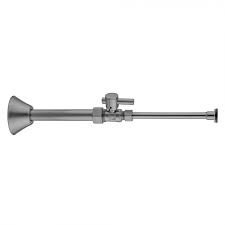 Jaclo 622-72CT-SN 5/8" OD x 3/8" OD Toilet Supply Kit with Cover Tube & Standard Cross, 20", Satin Nickel