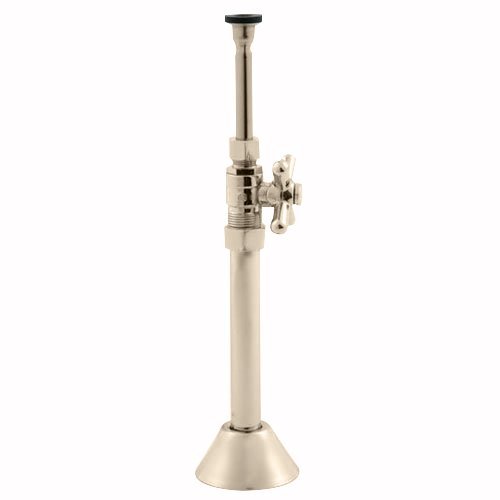 Jaclo 622-72CT-PN 5/8" OD x 3/8" OD Toilet Supply Kit with Cover Tube & Standard Cross, 20", Polished Nickel