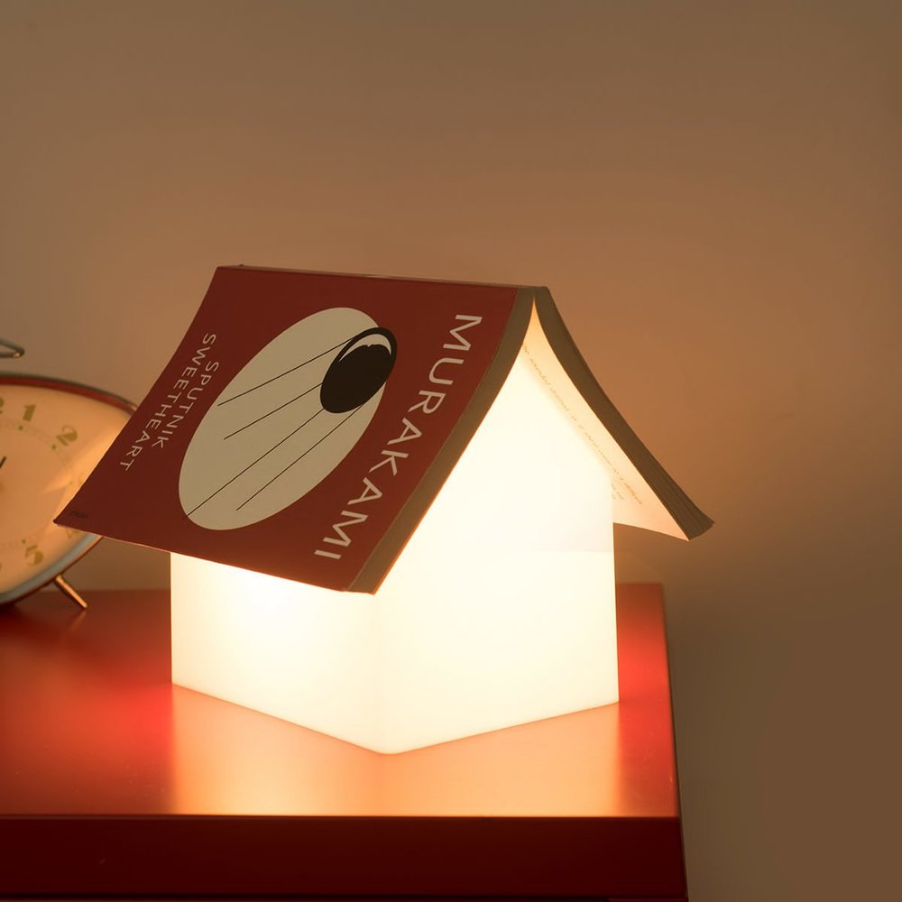 Suck UK Book Rest Lamp - House Shaped Lamp - Book House Lamps - Room Decor - LED Lights for Bedroom - Bedside Lamps - Decorative Home Accessories - Bedside Reading Night Light - Housewarming Gifts