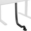 VIVO Under Desk Vertebrae Cable Management Kit, Adjustable Quad Entry Flexible Cord Organizer for Home Office, Black, DESK-AC01C view 1