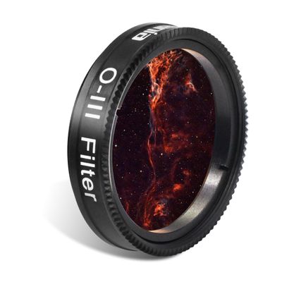 Astromania 1.25" O-III Filter - Enhances Contrast During Visual Observation of Gaseous and Planetary Nebulae in All Sky Conditions, The Veil, Ring, Dumbbell and Orion Nebula, Among Many Other Objects