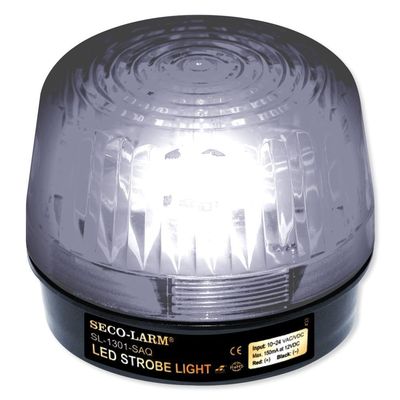 Seco-Larm Enforcer LED Strobe Light, Clear Lens (SL-1301-BAQ/C)