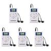 EXMAX E108 Wireless Portable Pocket DSP FM Stereo Radio Digital Receiver with Mini LCD Clock Earphone for Tour Guide System Teaching Meeting - 5 Pack (White) view 1