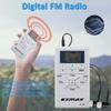 EXMAX E108 Wireless Portable Pocket DSP FM Stereo Radio Digital Receiver with Mini LCD Clock Earphone for Tour Guide System Teaching Meeting - 5 Pack (White) view 3