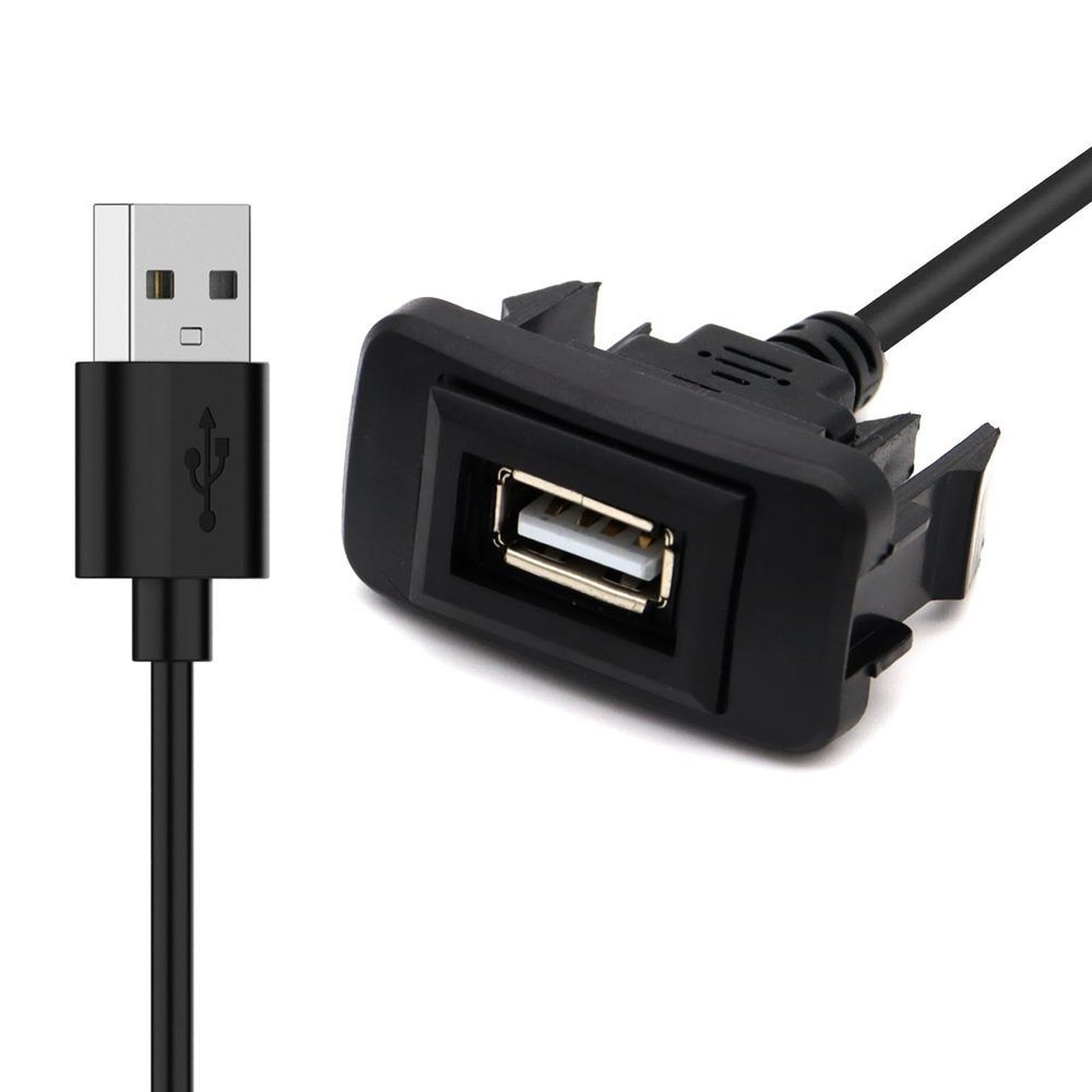 MOTONG USB Power Socket Car Charger Compatible with Toyota VIGO,Male to Female USB Car Charger Adapter(40 * 20mm)