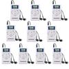 EXMAX E108 Wireless Portable Pocket DSP FM Stereo Radio Digital Receiver with Mini LCD Clock Earphone for Tour Guide System Teaching Meeting - 10 Pack (White) view 1