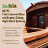 SeaTeak 60725 Teak Louvered Door and Frame, Oblong, Left Hand Opening, 15 Inch x 20 Inch view 2
