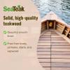SeaTeak 60725 Teak Louvered Door and Frame, Oblong, Left Hand Opening, 15 Inch x 20 Inch view 4