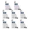 EXMAX E108 Wireless Portable Pocket DSP FM Stereo Radio Digital Receiver with Mini LCD Clock Earphone for Tour Guide System Teaching Meeting - 8 Pack (White) view 1