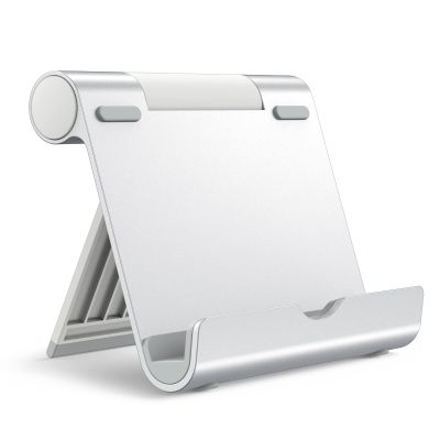 JETech Tablet Stand, Adjustable Portable Desktop Holder, Foldable Dock for iPad/iPad Pro/Air/Mini, Galaxy Tab A8/A7 Lite/A7/S8/S7, Kindle, Tab/Phones(4-11"), Sliver