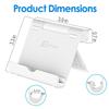 JETech Tablet Stand, Adjustable Portable Desktop Holder, Foldable Dock for iPad/iPad Pro/Air/Mini, Galaxy Tab A8/A7 Lite/A7/S8/S7, Kindle, Tab/Phones(4-11"), Sliver view 3