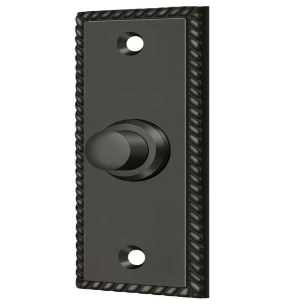 Bell Button,Rectangular Rope Oil Rubbed