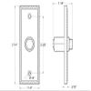 Bell Button,Rectangular Rope Oil Rubbed view 2