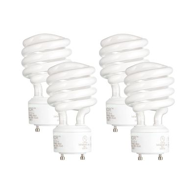 KOR GU24 Base CFL Bulbs, 23W 100W Equivalent, 5000K Bright White, 4-Pack