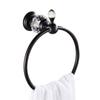 Nokozan Luxury Crystal Series Oil-Rubbed Bronze Fished Batrhoom Towel Ring Holder Wall Mouted view 1