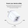 Wall Charger, 3Pack 5V/2.1A AILKIN 2-Port USB Wall Charger Home Travel Plug view 4