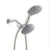 Ana Bath 5-Inch Anti-Clog High Pressure LARGE Dual Shower Head with Handheld Spray - 5 Unique Spray Modes/BRASS CONNECTOR/5 Ft Stainless Steel Hose/Spot Resist Brushed Nickel view 1