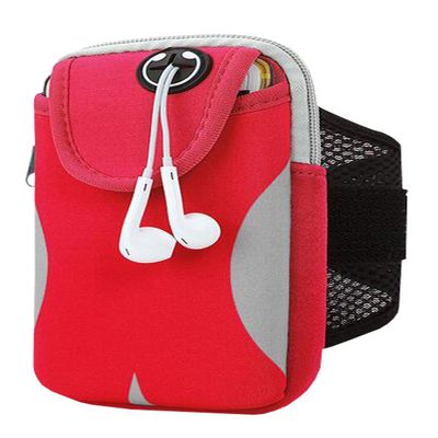 Suplove Unisex Non-Slip Breathable Outdoor Sports Armband Casual Package Bag (Red)
