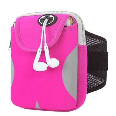 Suplove Unisex Non-Slip Breathable Outdoor Sports Armband Casual Package Bag (Pink)