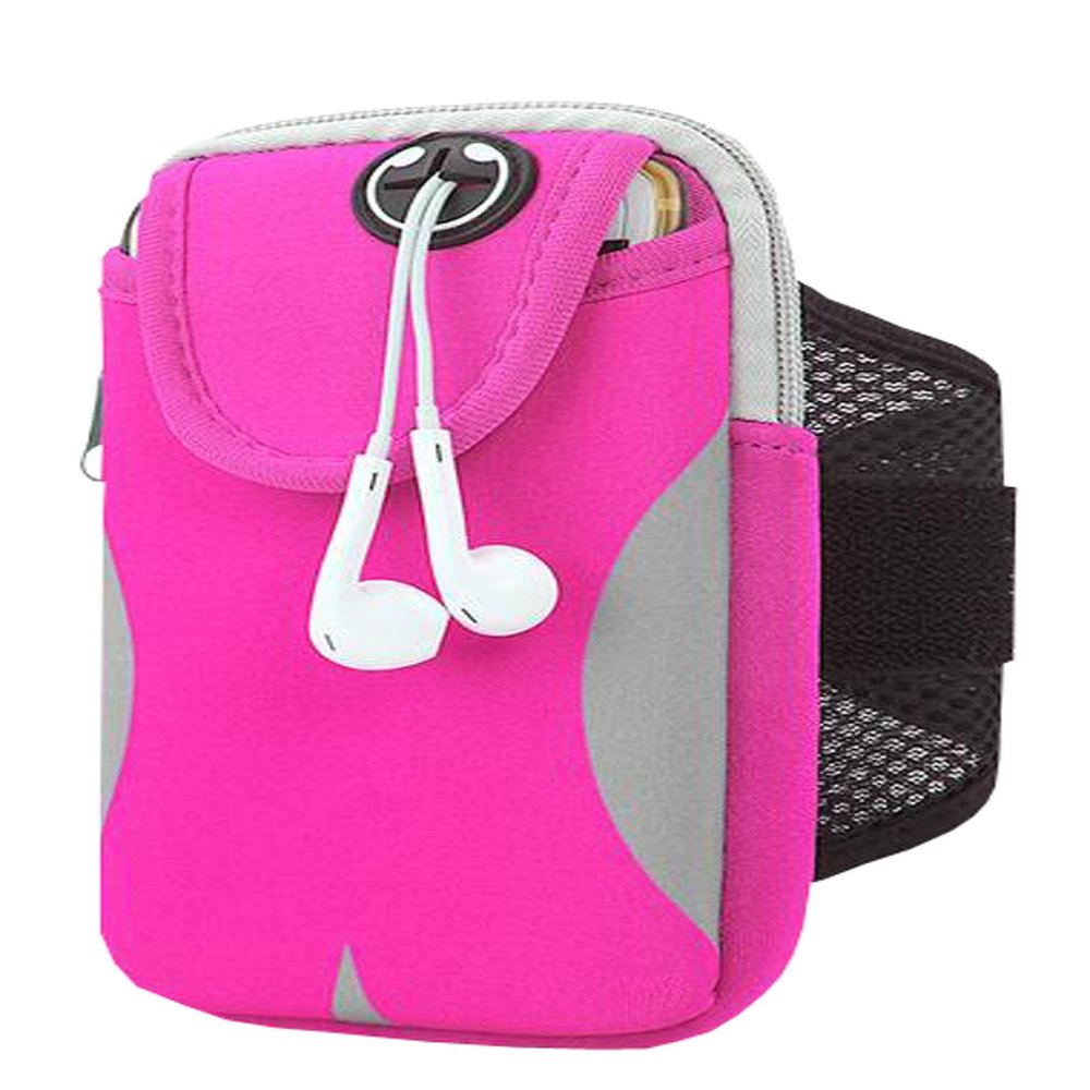 Suplove Unisex Non-Slip Breathable Outdoor Sports Armband Casual Package Bag (Pink)