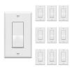 ENERLITES White 3-Way Decorator Paddle Rocker Light Switch, 15A, 10 Pack view 1